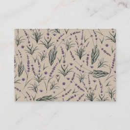 Lavender Botanical Pattern Business Card Visitekaartje