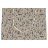 Lavender Botanical Pattern Gift Bag Groot Cadeauzakje (Voorkant)