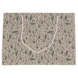 Lavender Botanical Pattern Gift Bag Groot Cadeauzakje
