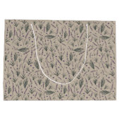 Lavender Botanical Pattern Gift Bag Groot Cadeauzakje (Achterkant)