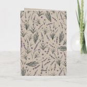 Lavender Botanical Pattern Greeting Card Kaart (Achterkant)