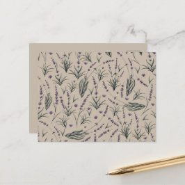 Lavender Botanical Pattern Postcard Briefkaart