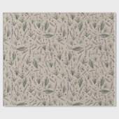 Lavender Botanical Pattern Wrapping Paper Cadeaupapier (Vlak)