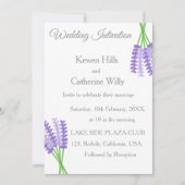 Lavender Botanical Wedding Invitation (Devant)