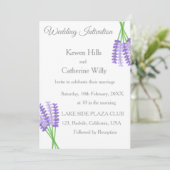Lavender Botanical Wedding Invitation (Debout devant)