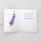 Lavender Bouquet Carte Anniversaire (Intérieur)