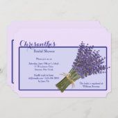Lavender Bouquet Uitnodiging (Voorkant / Achterkant)