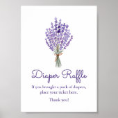 Lavender Bouquet Waterverf Diaper Raffle Poster (Voorkant)