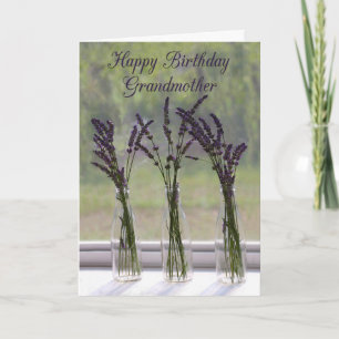 Lavender Bouquets grootmoeder Happy Birthday Kaart