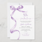 Lavender Bow 50 & Fabuleuse invitation d'anniversa (Devant)