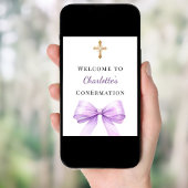 Lavender bow Confirmation welcome Poster