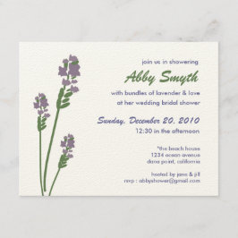 Lavender Bridal of Baby shower Kaart