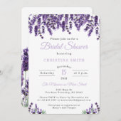 Lavender Bridal Shower Invitations Kaart (Voorkant / Achterkant)