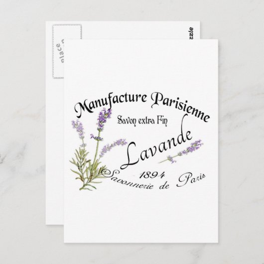  lavender briefkaart (Voorkant / Achterkant)