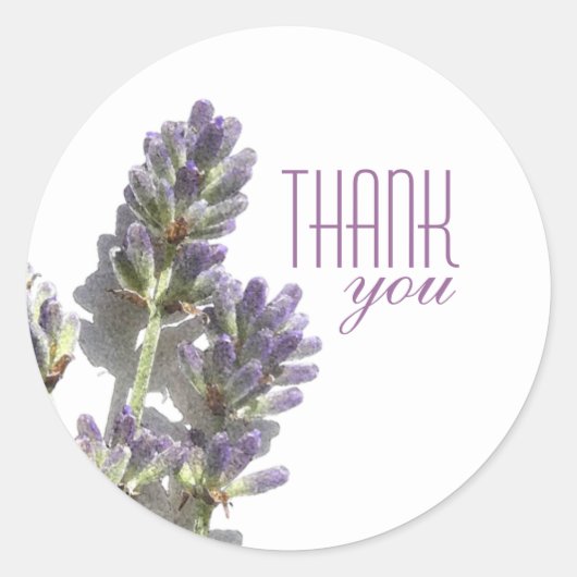 Lavender Bunch | Dank u wel de tickers Ronde Sticker (Voorkant)