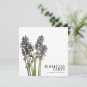 Lavender Bunch| Invitations de fête d'anniversaire (Debout devant)