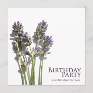 Lavender Bunch Invitations de fête d'anniversaire