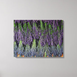 Lavender Bunches op droograck Canvas Afdruk
