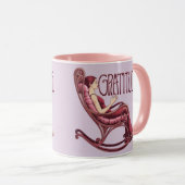 Lavender Burgundy Affirmation Meditation Mug (Devant droit)