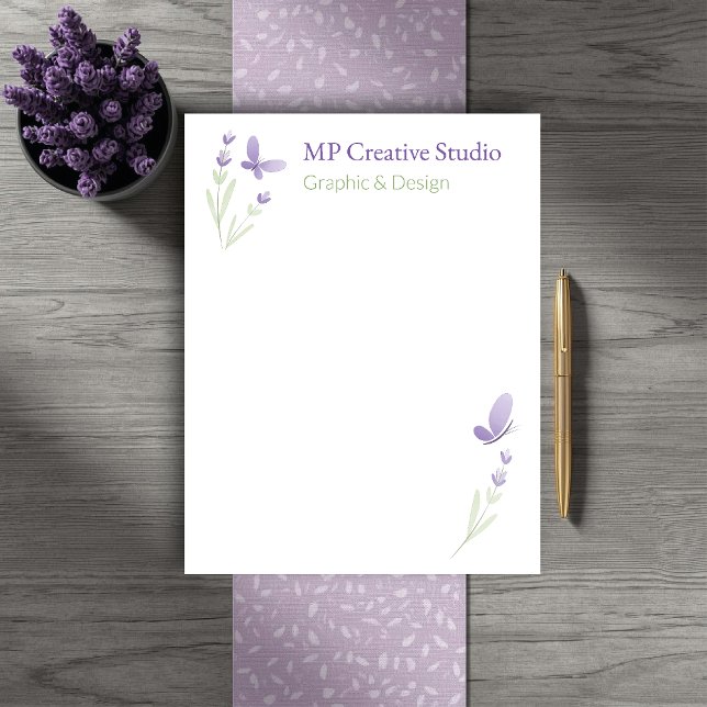 Lavender Business Branding Briefhoofd (Creator heeft geüpload)