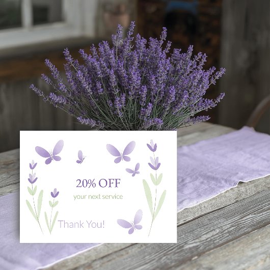 Lavender Business Branding Kortingskaartje