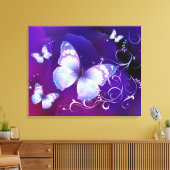 Lavender Butterflies Canvas Afdruk (Insitu (Woonkamer))