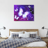 Lavender Butterflies Canvas Afdruk (Insitu (Slaapkamer))