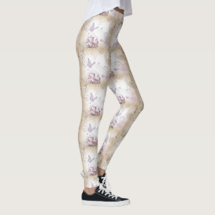Lavender Butterflies, Music Staffs en Clocks Leggings
