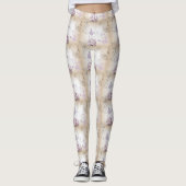 Lavender Butterflies, Music Staffs en Clocks Leggings (Voorkant)