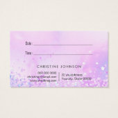 lavender butterfly faux glitter - kaart (Achterkant)