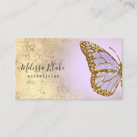 lavender butterfly logo visitekaartje (Voorkant)