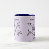Lavender Butterfly Reminder Mug Tweekleurige Koffiemok (Center)