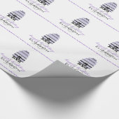 Lavender Cake-Personalized 16th Birthday Cadeaupapier (Hoek)