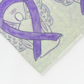 Lavender Cancer Awareness Ribbon Fleece Blanket (Hoek)