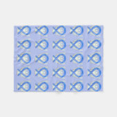 Lavender Cancer Sensibilisation Ruban Couvertures (Devant (Horizontal))