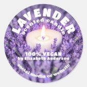 Lavender Candle Ronde Sticker (Voorkant)