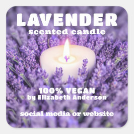 Lavender Candle Square Sticker