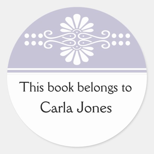 Lavender Ce Livre Appartient Aux Étiquettes (Devant)
