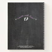 Lavender Chalkboard Look Baby shower livre d'invit (Dos)