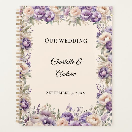 Lavender champagne floral wedding (Devant)