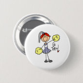 Lavender Cheerleader Ronde Button 5,7 Cm (Voorkant /achterkant)