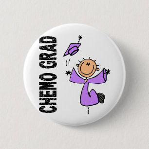 Lavender CHEMO AFSTUDEERDER 1 (algemene kanker) Ronde Button 5,7 Cm