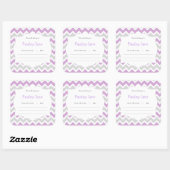 Lavender Chevron baby shower livre étiquette plaqu (Feuille)
