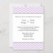 Lavender Chevron Faire-part de mariage magnétique (Recto)