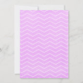 Lavender Chevron Stripes Invitations de douche nup (Dos)