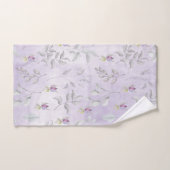 Lavender Chic Floral Feuilles (Serviette à main)
