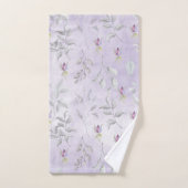 Lavender Chic Floral Feuilles (Serviette à main)