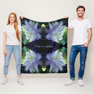 Lavender Clematis Abstract gepersonaliseerd Fleece Deken