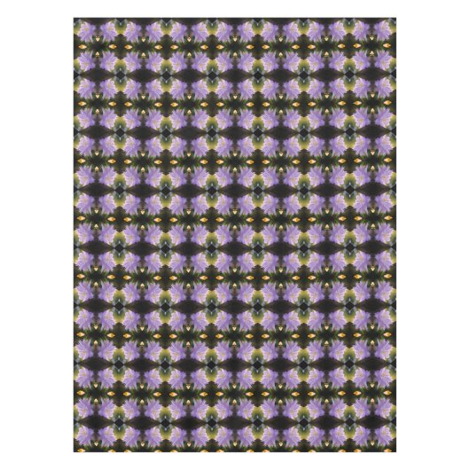 Lavender Clematis-bloem in Trellis Abstract Tafelkleed (Voorkant)