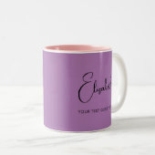 Lavender Coffee Mug Nom du script Texte Modèle (Devant droit)